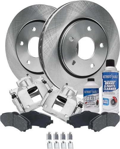 Miniatura 19 de Detroit Axle - Rotores de freno para Nissan NV2500 NV3500 NV1500 NV1500 2012-2021, repuesto de rotores de freno de disco: rotor delantero de 14.17