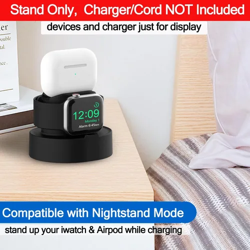 Miniatura 6 de SOKUSIN Soporte para cargador de Apple Watch – iWatch AirPod 2 en 1, soporte de carga compatible con Apple Watch Series 10, 9, 8, Ultra2, Ultra SE2