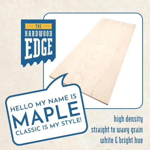 Miniatura 5 de Tablones de Madera Dura de Arce - Paquete de 2 Madera de Arce Dura para Manualidades de Madera Sin Terminar - 1/8'' (3mm) Madera Dura 100% Pura