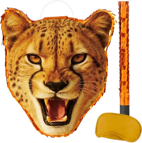 Miniatura 51 de WERNNSAI - Piñata de sirena plegable, piñata de cumpleaños con flecos que incluye cuerda para jalar, venda y bate. Decoraciones