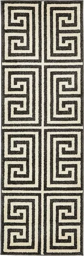 Miniatura 21 de Unique Loom Athens Collection - Alfombra clásica geométrica moderna con diseño de bordes, 3 pies 3 pulgadas x 5 pies 3 pulgadas, negro/beige