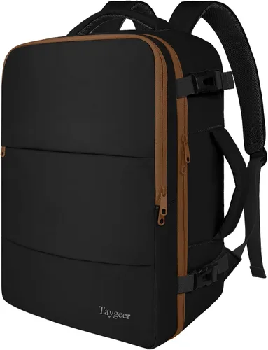 Miniatura 29 de Taygeer - Mochila de viaje para mujeres, mochila de cabina con puerto de carga USB y bolsa para zapatos, mochila TSA para laptop de 15.6 pulgadas