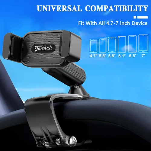 Miniatura 4 de Soporte universal de teléfono para tablero de instrumentos 360, fácil de ajustar, diseño de clip sin daño, soporte de teléfono para automóvil