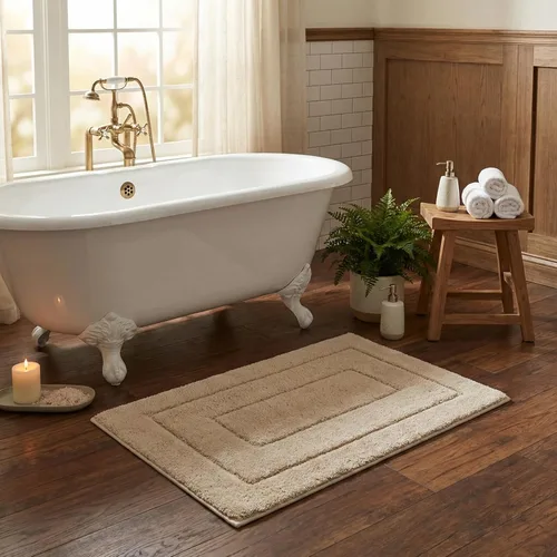Miniatura 100 de GRANNY SAYS Alfombras de baño antideslizantes, lavables, extra suaves y absorbentes de agua para baño, alfombra de baño peluda de felpa, alfombra