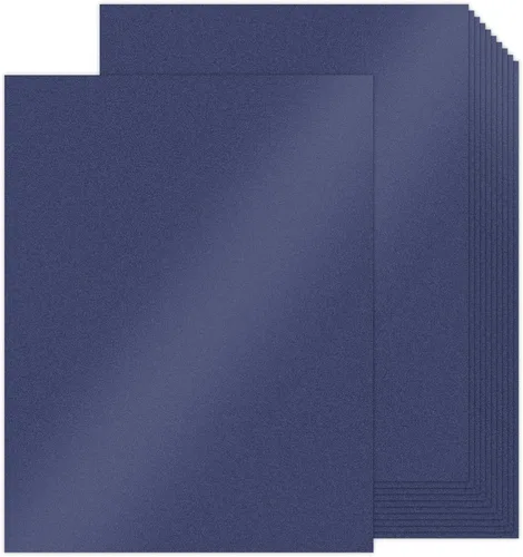Miniatura 15 de Goefun - 100 hojas de cartulina azul brillante de 8.5 x 11 pulgadas, papel metálico de 80 libras para invitaciones, bodas, fiestas, duchas azul