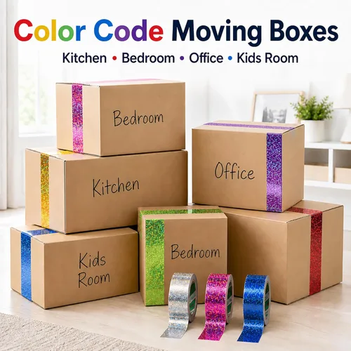 Miniatura 5 de GiftExpress 18 cintas adhesivas de colores surtidos, cintas holográficas de lunares – Cintas de colores brillantes multiusos para días festivos
