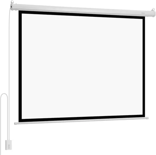 VEVOR Pantalla de proyector motorizada, pantalla de proyección eléctrica HD 4:3 1080 HD de 72 pulgadas, proyector de proyección montado en la pared