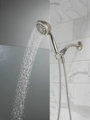 Miniatura 9 de Delta Grifo de ducha de mano de 5 ajustes, cabezal de ducha negro con manguera, cabezales de ducha y duchas de mano, cabezales de ducha de mano