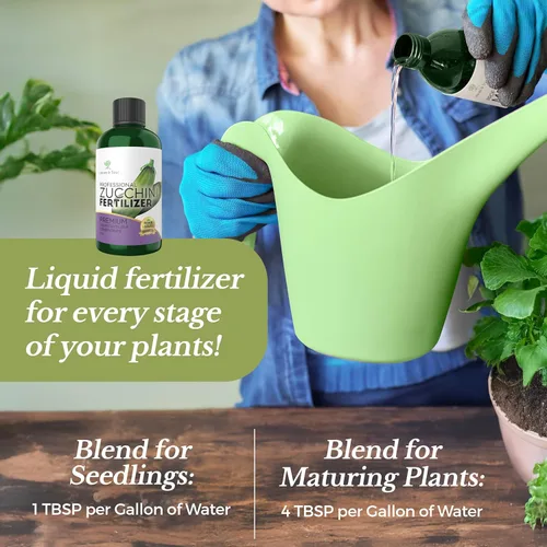 Miniatura 3 de LEAVES AND SOUL Fertilizante líquido profesional de calabacín Concentrado 5-1-5, fertilizante líquido para plantas para jardín, productos