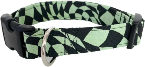 Miniatura 3 de Banners Geometric Green and Black Dog Collar (X-Small)