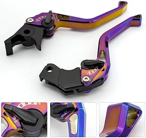Miniatura 3 de FXCNC Palancas de embrague de freno ajustables 3D compatibles con VERSYS 1000 12-14, ZX636R/ZX6RR/ZX6RR 00-04, ZX10R 04-05, ZX9R 00-03, Z1000 03-06