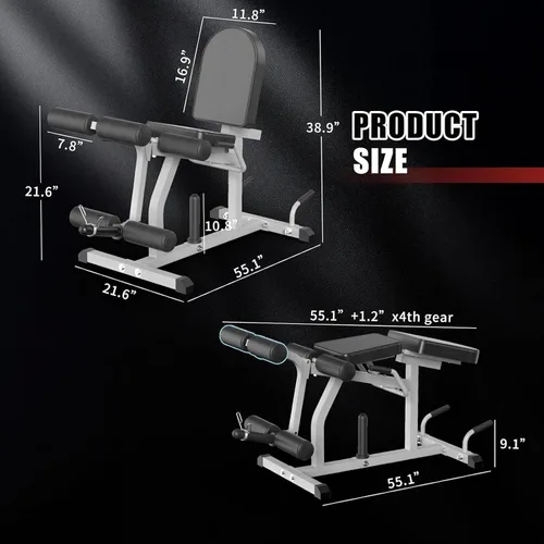 Miniatura 5 de Z ZHICHI 2 en 1 máquina de extensión y rizo de piernas ajustables, fácil transición, máquina de piernas de gimnasio en casa, capacidad