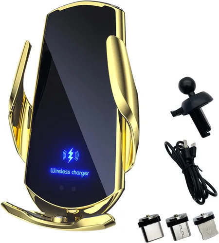 Miniatura 10 de Cargador de Coche Inalámbrico Automotriz por Inducción Eléctrica de 15W, Cargador Inalámbrico para Coche, Soporte de Ventilación de Coche, Montaje