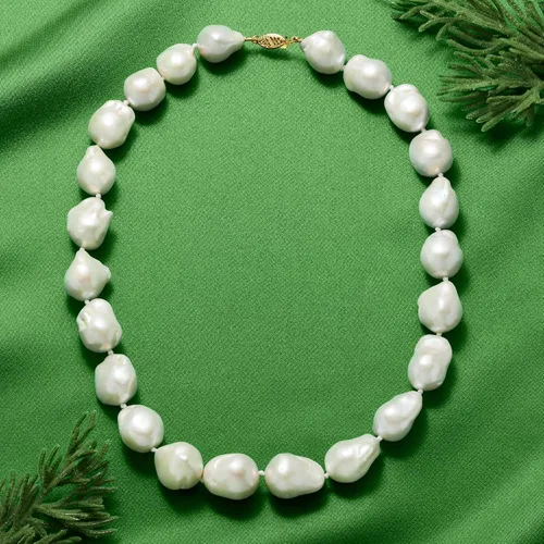 Miniatura 6 de Ross-Simons 12-15mm Cultured Baroque Pearl Necklace With 14kt Yellow Gold
