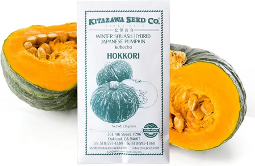 Semillas de calabaza - Japonés, Invierno - Hokkori - Híbrido -0.07 oz Paquete ~ 12 Semillas - Sin OMG, F1 Hybrid - Vegetal de jardín asiático