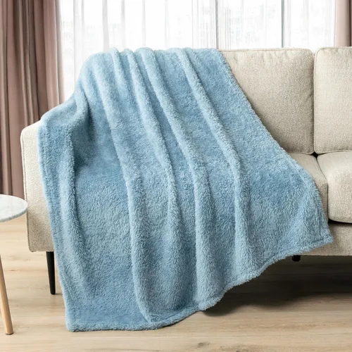 Miniatura 47 de PAVILIA - Manta de sherpa para sofá, gris esponjosa y cálida, manta de felpa suave para cama, acogedora, súper suave y ligera, manta decorativa