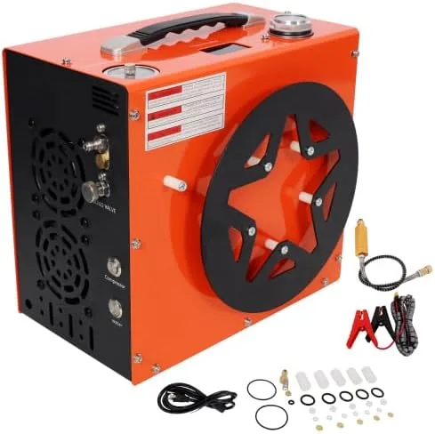 Miniatura 12 de Compresor de aire PCP, 4500 PSI/30 Mpa compresor portátil de pistola de aire PCP con convertidor de potencia integrado, parada automática