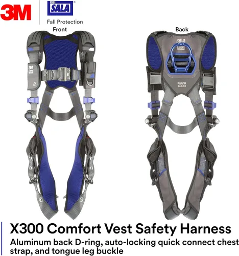 Miniatura 2 de 3M unisex 3m Dbi-sala Exofit X300 Comfort Vest Safety Harness Fall Protection