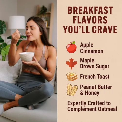 Miniatura 4 de PEScience Protein4Oats, Polvo de Proteína para Hacer Avena de Proteína de Sabor Increíble, con Suero y Caseína, Sin Gluten, Manteca de Maní y Miel