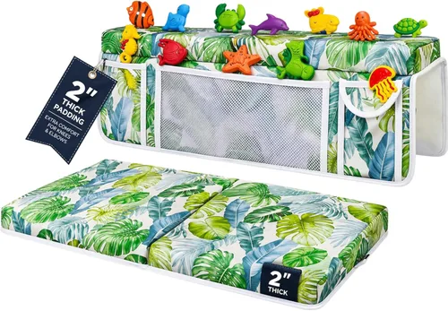 Miniatura 11 de Supa Ant Rodillero de baño – 8 ventosas y acolchado de 1.5 pulgadas. Almohadilla de baño certificada no tóxica para bañera y 5 organizadores