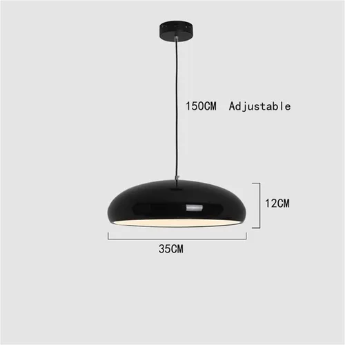 Miniatura 5 de ELEFOCUS Aluminum Pendant Light Fixtures, Acrylic Hanging Pendant Lamp, 59.1IN Height Adjustable and Dimmable LED Chandelier(Color:Arancione)