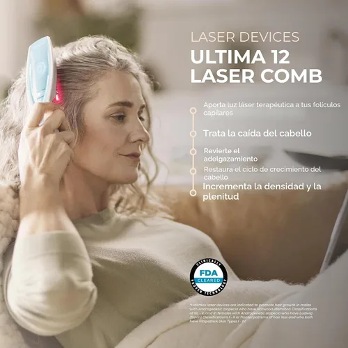 Miniatura 2 de Hairmax Ultima 12 LaserComb - (FDA Aprobado) Dispositivo de Tratamiento de Rebrotes Láser para Hombres y Mujeres - Revierte la Pérdida de Cabello