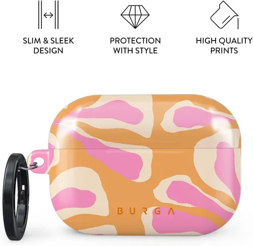 Miniatura 4 de Burga Funda para Airpods Pro 2 2022, compatible con Apple AirPods, funda protectora de plástico rígido, accesorios elegantes para teléfonos