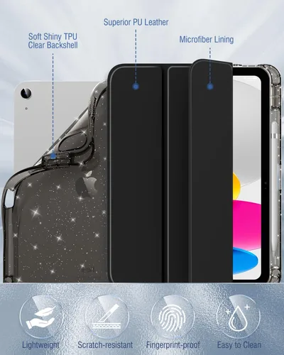 Miniatura 4 de MoKo Funda delgada para iPad (A16) de 11ª generación de 11 pulgadas 2025, iPad de 10ª generación 2022 de 10.9 pulgadas, funda inteligente