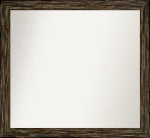 Miniatura 237 de Amanti Art Espejo de baño marrón para sobre el fregadero, 25 x 25 pulgadas, hecho a medida, espejo de tocador cuadrado marrón medio, marco de madera