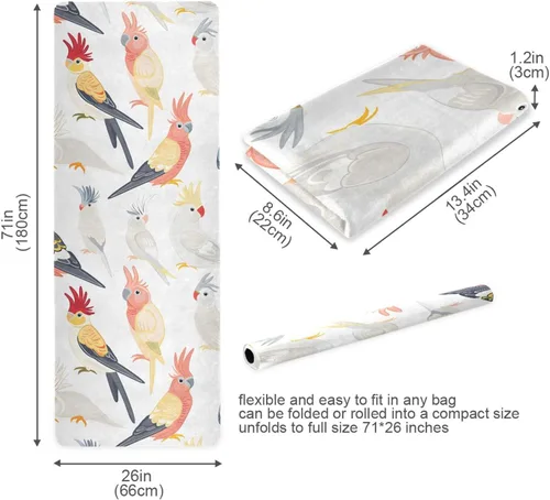 Miniatura 6 de Parrots Yoga Mat Non Slip Thick Kids Eco Friendly Rubber Workout Foldable Yoga Mat Women Exercise