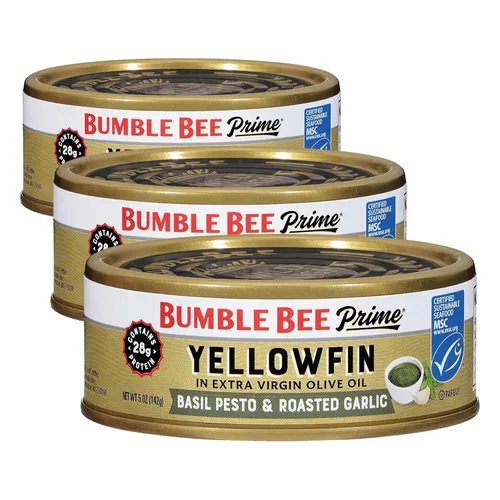 Miniatura 10 de BUMBLE BEE Atún blanco sólido de primera calidad en agua, bajo en sodio, atún enlatado, alimento rico en proteínas, lata de 5 onzas