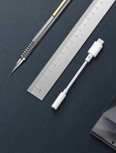Miniatura 6 de Adaptador de auriculares de audio USB-C a 0.138 in – Paquete de 2 dongle de alta resolución con micrófono y control de volumen – Cable tejido tipo C
