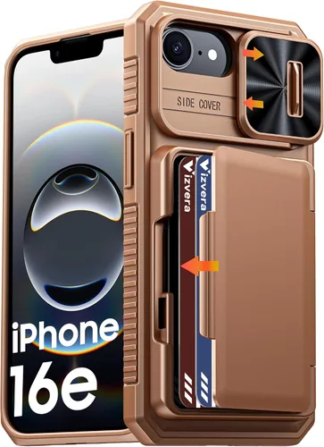 Miniatura 30 de Vizvera para iPhone 16 Pro Max Funda tipo cartera RFID [Soporte para tarjetas][Control de cámara][Cubierta de cámara] Funda protectora de silicona