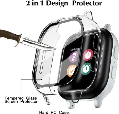 Miniatura 4 de Paquete de 3 fundas compatibles con Gizmo Watch 2 protector de pantalla para niños Funda protectora sensible al tacto Protección duradera