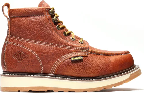 Miniatura 4 de Bonanza Boots FRONTIER DUAL - Botas de trabajo con puntera tipo mocasín de 6 pulgadas, piel de primera calidad, plantilla cómoda y suela de cuña