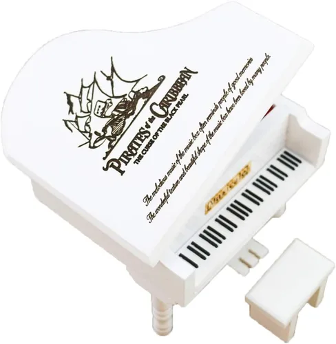 Miniatura 3 de Beauty and The Beast - Caja musical de piano de madera grabada, regalo musical, juega La bella y la bestia, color negro