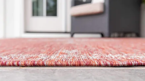 Miniatura 3 de Unique Loom Outdoor Traditional Collection - Alfombra de área, estilo antiguo (2' x 6' 1", color rojo óxido/gris)