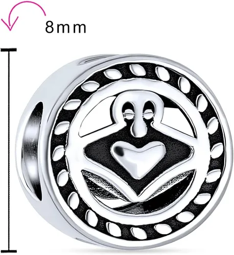 Miniatura 3 de Romántico nudo celta de amor Claddaugh símbolo BFF amistad irlandesa Trinidad religiosa cruz infinito colgante o dije de cuentas para mujeres