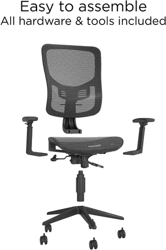 Miniatura 7 de STAPLES Kroy - Silla ergonómica de malla, ergonómica, soporte lumbar, altura ajustable, color negro