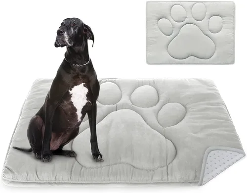 Miniatura 7 de Coldwind Almohadilla para jaula de perro (18 x 24 pulgadas), alfombrillas para dormir, transpirable, color oscuro para ocultar manchas, gris
