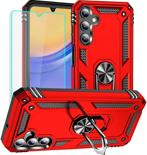 Miniatura 9 de Yiakeng Funda para teléfono Galaxy A12, Samsung A12 con protector de pantalla HD, fundas protectoras de grado militar con anillo para Samsung Galaxy