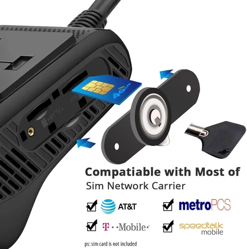 Miniatura 2 de Video en vivo y monitor remoto de 24 horas, Jimi JC400P 4G y WiFi Dual Dash Cam frontal e interior para automóviles Cámara de coche 1080P Grabadora