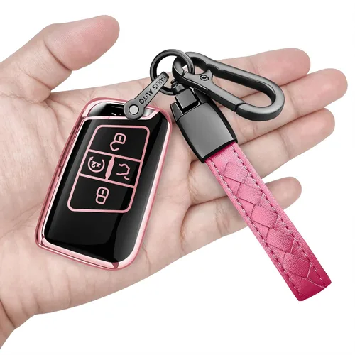 Miniatura 9 de Funda para llavero Volkswagen con llavero, carcasa de protección completa de TPU suave, llavero compatible con Tiguan Atlas Jetta Passat Golf Azul