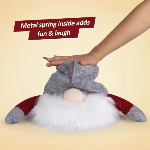 Miniatura 3 de D-FantiX Adorno de Gnomo para la Copa del Árbol de Navidad, 25 Pulgadas Gran Gnomo Sueco Tomte Adornos de Navidad Gnomos de Papá Noel de Peluche
