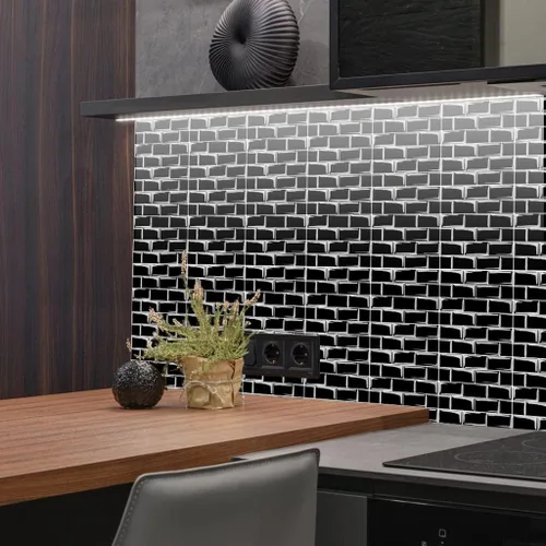 Miniatura 5 de Adhesivos para azulejos de despegar y pegar, calcomanías para azulejos de mosaico, azulejos de pared de mosaico, azulejos de cocina, baño, 10 hojas