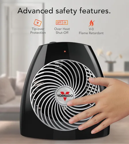 Miniatura 3 de Vornado MVH (2025) Calentador de espacio, 3 ajustes de calor, termostato ajustable, protección contra vuelco, sistema de apagado automático