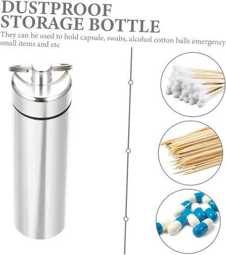 Miniatura 6 de Hemoton Llavero de metal 3pcs Caja de almacenamiento de metal Maleta Viaje Contenedor de metal de aluminio