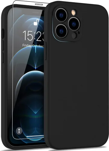 Miniatura 29 de DEENAKIN Funda de silicona compatible con iPhone 12 con protector de pantalla, mejora la protección de la cámara, funda protectora suave y flexible