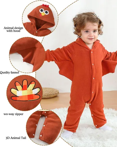 Miniatura 3 de veikimous Animals Baby Clothes 1st Christmas Baby Girls Outfits Infant Boy Romper Bodysuit Winter Toddler Clothing Sets