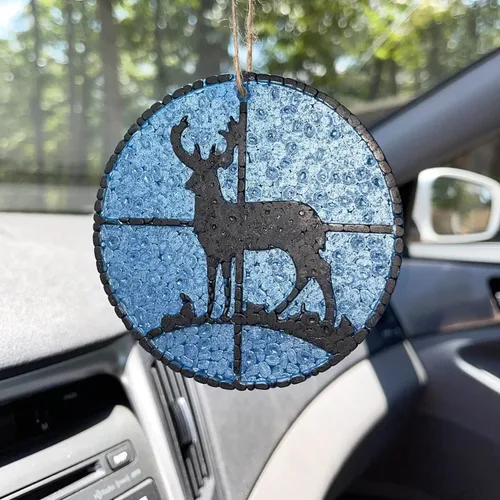 Miniatura 8 de Molde de silicona para freshie de ciervos de Navidad, molde de silicona Freshie para automóvil con aroma para freshies de automóvil, suministros